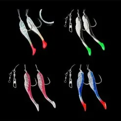 DEGA - 2er Gummifisch-Vorfach Mit Reflexfolie -Williamson DEGA 2er Gummifisch Vorfach Galeriebild 1280x1280