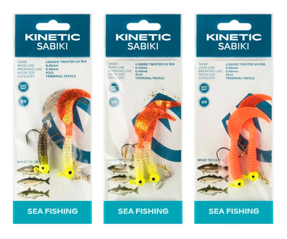 Kinetic Sabiki Loaded Twister UV 2/0 - Vorfach 4 Kinetic Sabiki Loaded Twister UV 2/0 - Vorfach – Bild 2