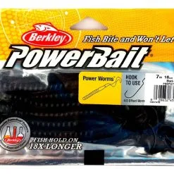 BERKLEY - Pure Fishing Berkley PowerBait Power Worms 18cm -Williamson PowerBait Power Worms Black 1307475hllmWdgtvETIH 1280x1280